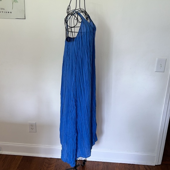 Poupette St Barth Blue Stripe Midi Dress Size S - Picture 3 of 7